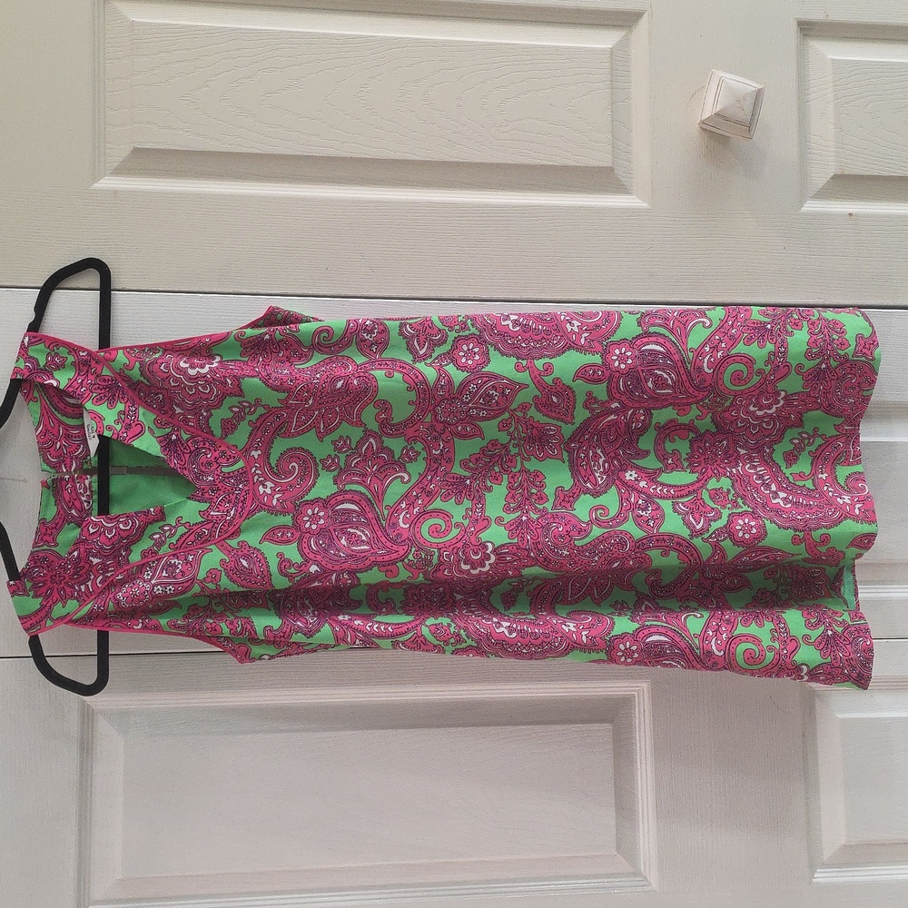 Crown & Ivy Size M Pink and Green Paisley Dress